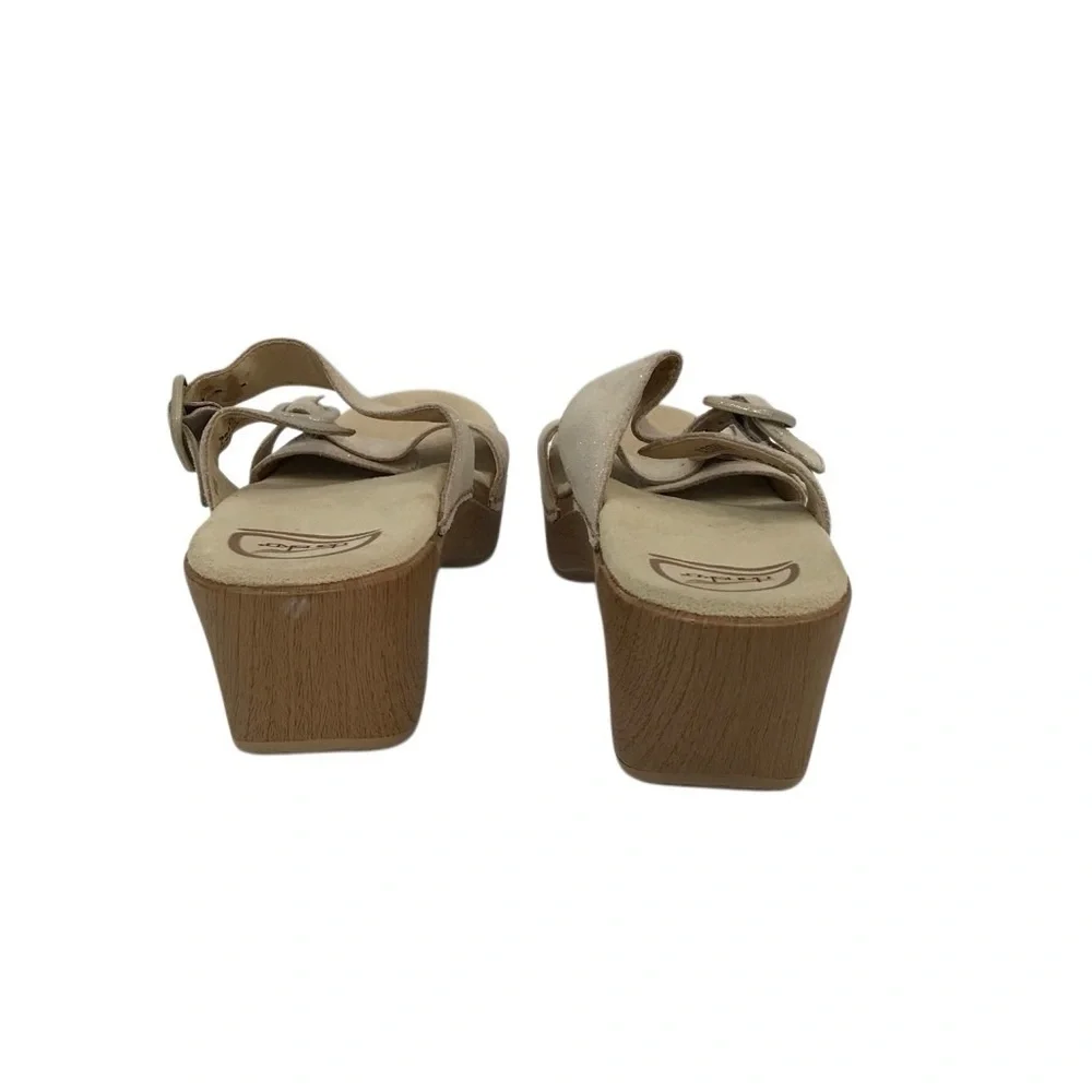 Dansko Sophie Metallica Slip On Leather sandal Champagne Gold Wize 40